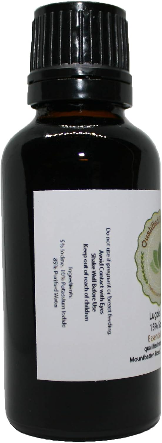 Lugols Iodine Solution 15% - 30ml - with Dripper/Dropper Top, Brown, 30 ml (Pack of 1) - Image 3