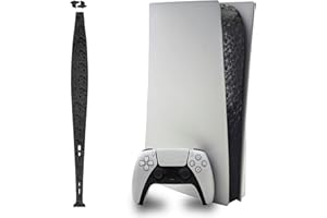 Luck&Link Skin Sticker for PS5 Console Center Part Protection Texture Sticker,for PS5 Disc Edition Host Middle Strip Texture Skin Scratch Resistant (Broken Diamonds-Black, PS5(2020))