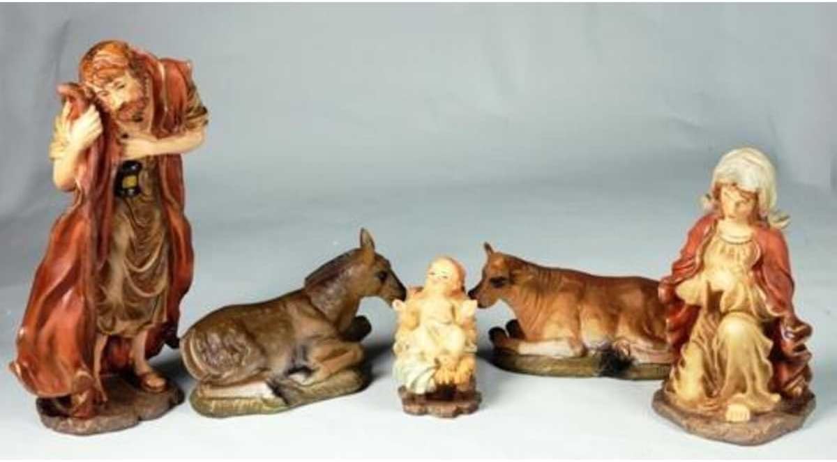 Set NATIVITA 'Figurines Nativity Scene High Quality 32 cm 5 pieces
