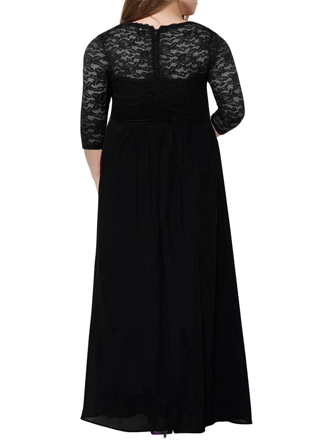 Nemidor Womens Deep V Neck Sleeveless Vintage Plus Size Bridesmaid Formal Maxi Dress