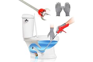 PRUCETREK 69"Toilet Snake Clog Remover,Toilet Auger Grabber Tool，Plumbing Snake for Toilet,With 4 Claws Bendable Hose Pickup Reaching Assist Tool for Grabbing Objects Blocked in Toilet Pipes and Drainage Drains