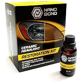 Nano Bond Ceramic Headlight Restoration Kit - No Power Tools - 3-Easy-Steps | Permanent Ceramic UV Protection - Restores Oxidized, Clouded, Yellowed Plastic Lenses Headlights - Self-Leveling Clear Coat