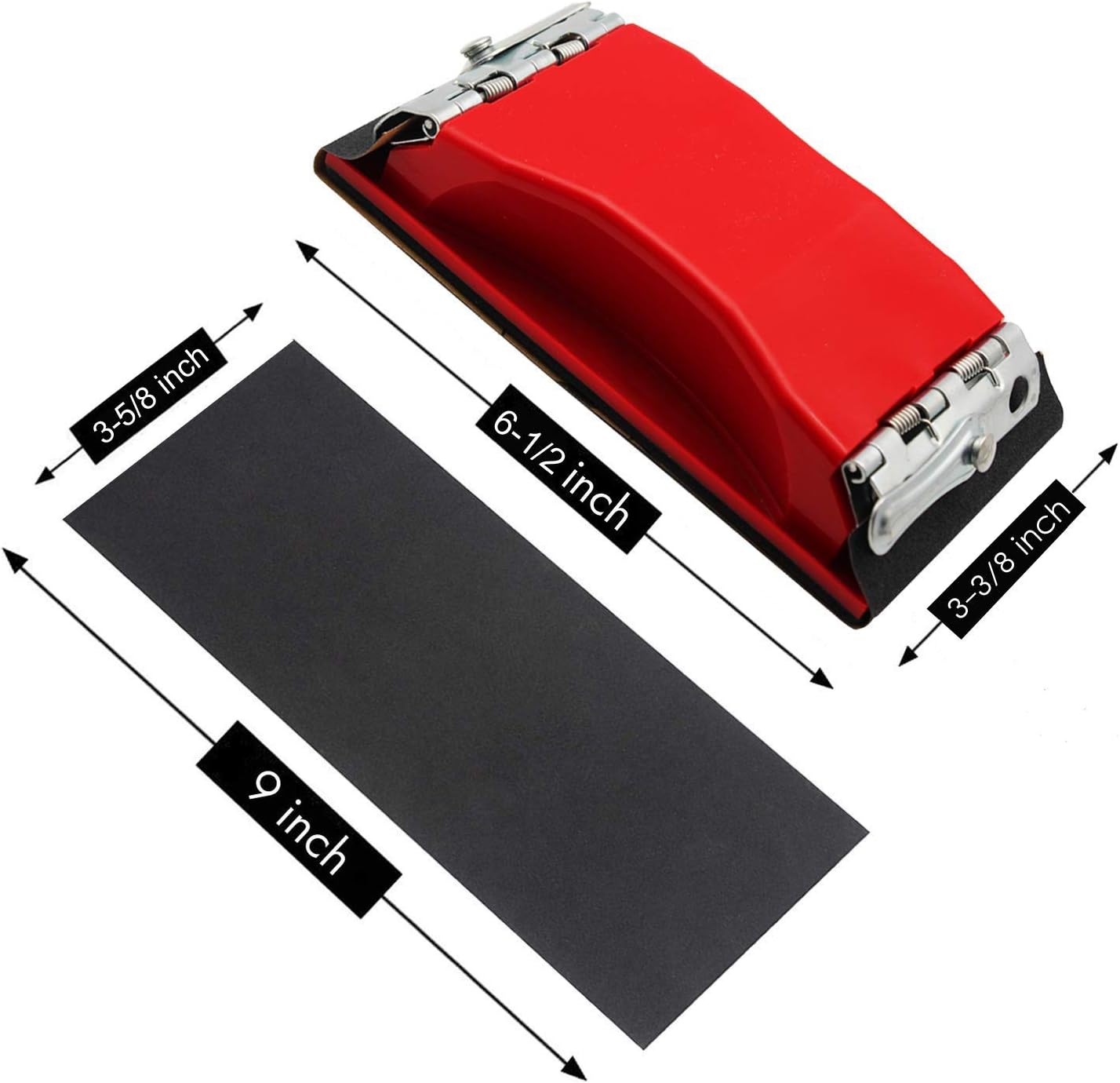 WaterLuu Wet & Dry Sandpapers, 42 Pack 120 to 3000 Assorted Grit Sandpapers with Sanding Block Sander, 9x3.6 Inch Sanding Sheets for Wood Furniture Finishing Glass Metal Sanding Automotive Polish. - - 