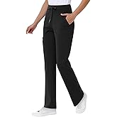 MIVEI Yoga Scrub Pants Women Straight Leg Scrub Pants with 5 Pockets Stretch Drawstring Ultra Soft Breathable Fabric Medical