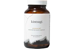 Kintsugi KeraNew Nourishing Hair Complex- Help Combat Signs of Aging Hair, Supplement for Strong, Voluminous Strands- Supports Healthy, Fuller Looking Hair w/ Keratin, Collagen, & Biotin (60 Capsules)