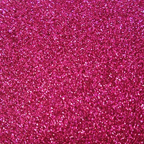 levylisa 5-Sheets 10"x10" Ultra Glitter Permanent HTV Heat Transfer Vinyl Adhesive Backed Assorted Colors Craft Projects (Hot Pink)