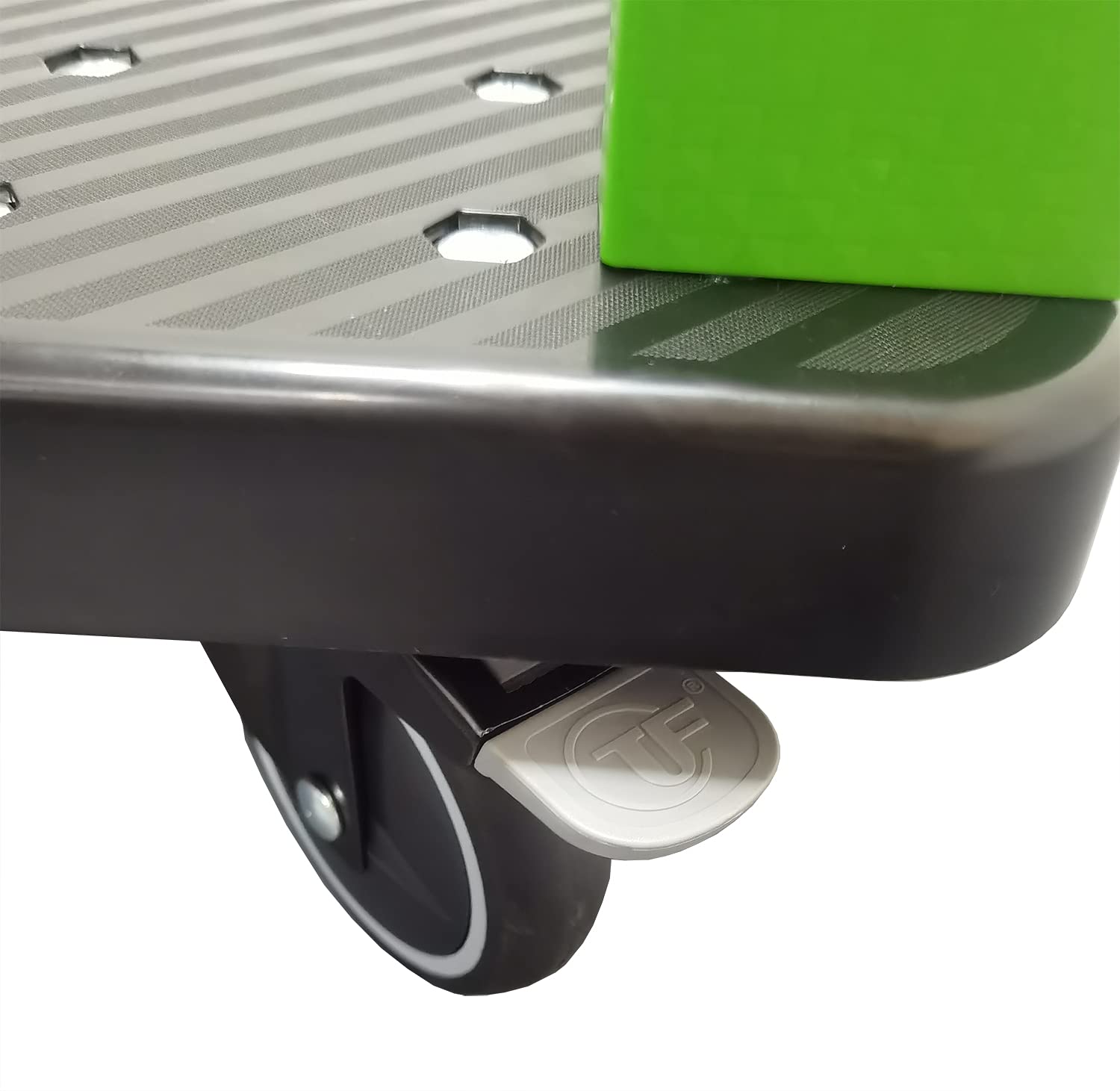 NS 2 x Wheels Heavy Duty Castors Rubber Swivel Castor Wheel Trolley Furniture Caster + Free Fitting (5" with Brake)