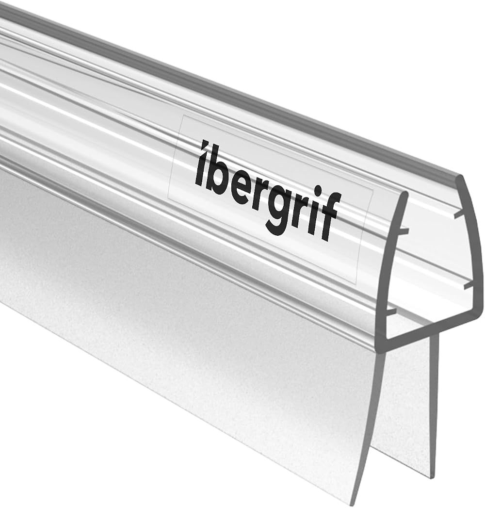 Ibergrif 1000mm Bath Shower Screen Door Seal Strip 5-8mm Glass Adjustable