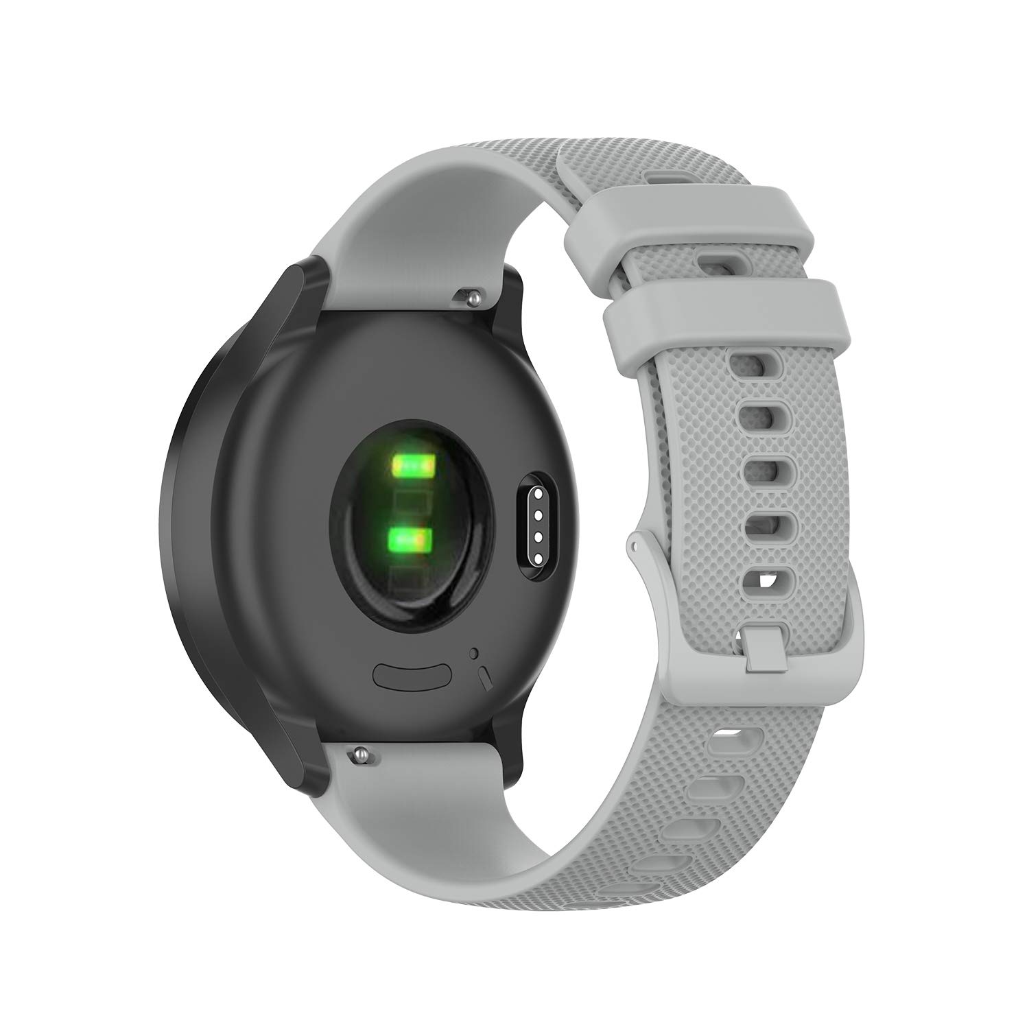 REYDA Silicone Strap Compatible for Garmin Forerunner 55/158/165/245/570 42mm/645, 20mm Quick Release Watch Strap Silicone Replacement Band for Garmin Approach S12/S40/S42/S44/S50/Vivoactive 6/5/3