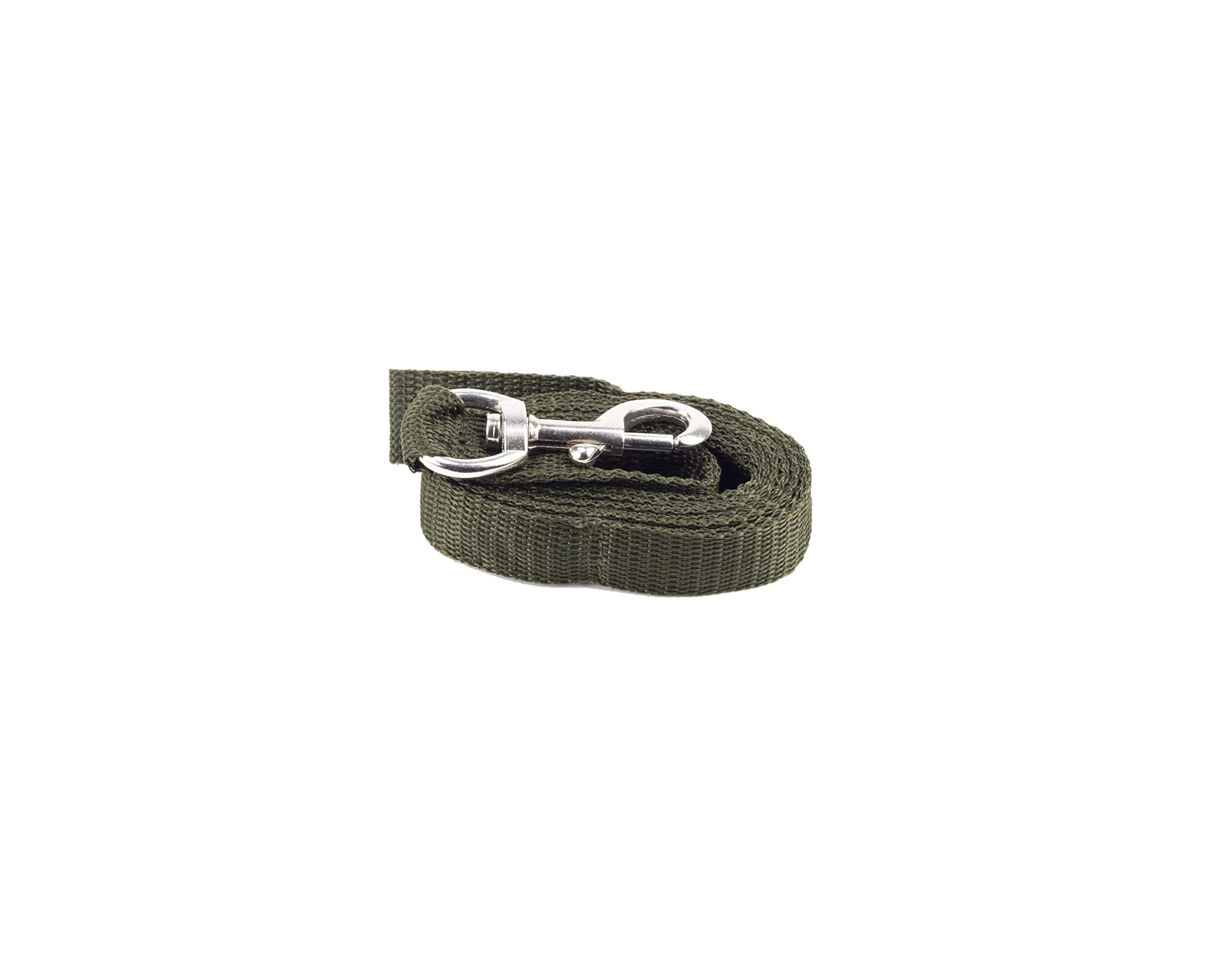 JANUEL - Dog Lead with Polyester Strap - Length 150 cm x Width 25 mm - Green