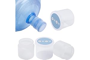 OHOH 2 Pack Original 5 Gallons Water Jug Cap, Fits 48mm|53mm|55mm Screw Tops|Threaded Tops, Reusable Universal Silicone Water Bottle Caps Non-Spill Top Lid Cover with Storage Box