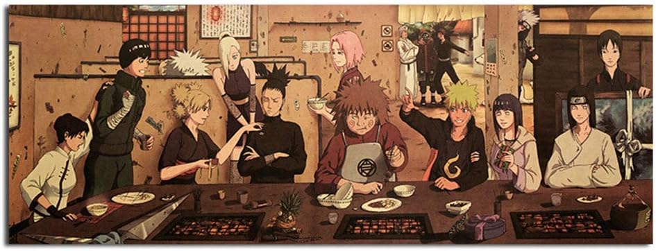 Fat Bear Exquisite Life Essential Naruto Poster Fabric Scroll Painting Wall Picture Naruto Anime Characters Uchiha Itachi Sasuke Wall Scroll Hanging Decor(S: 20X30 cm Style 6) (05)