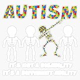 Autism Its a Different Ability Dabbing Skeleton Sticker Bumper Sticker Vinyl Decal 5"