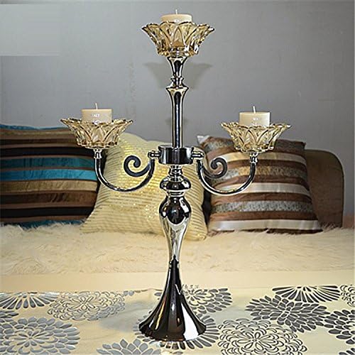 Fkduih Crystal Glass Candlestick Decoration Model Rooms Candlelight Dinner Dining Table Of European American Home Furnishing Decorations