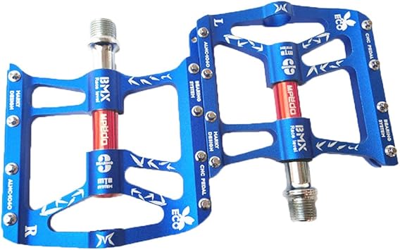 Amazon Mctech サイクリング バイクペダル ロードバイク マウンテンバイク ツーリング 耐食性 耐摩耗性 自転車 鮮やか カラー かっこいい ブルー 2個セット M C Tech スポーツ アウトドア