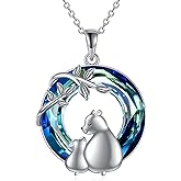 Mama Bear Necklace with Cub 925 Sterling Silver Mother Polar Bear Pendant Necklace Mama Bear Jewelry Gifts for Women Female Mother Wife