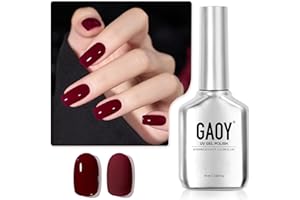 GAOY Red Gel Nail Polish, 16ml Soak Off Gel Polish, UV Light Cure for Nail Art DIY Manicure at Home, 1149 Dark Red Cherry