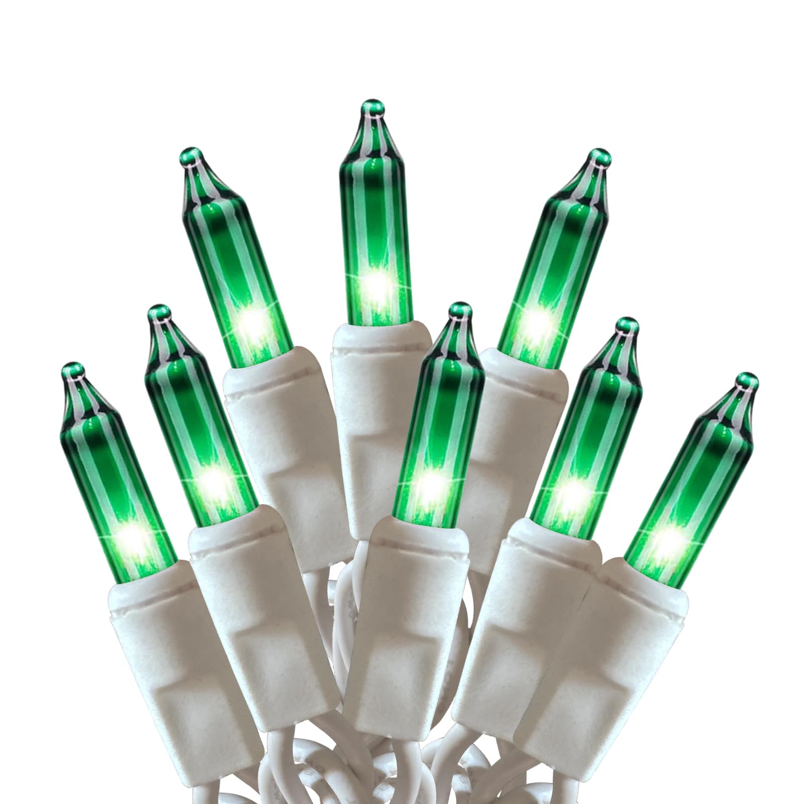Photo 1 of Green Christmas Lights 100 Count St Patricks Day Decorations String Lights with White Wire for Outdoor Indoor Christmas,Wedding Decorations Halloween Decor,UL Certified (21feet)