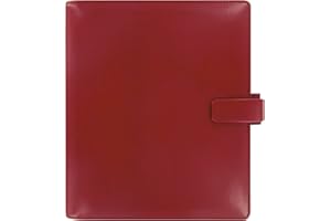 Filofax Metropol Organizer, A5 Size, Red - Leather-Look, Six Rings, Week-to-View Insert, Multilingual (C026972)