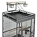 SUPER DEAL PRO 61”/ 68” 2in1 Large Bird Cage with Rolling Stand Parrot Chinchilla Finch Cage Macaw Conure Cockatiel Cockatoo Pet House Wrought Iron Birdcage, Black (61”)thumb 3