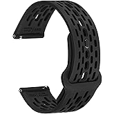 WOCCI Breathable Hollow Silicone Watch Bands, Comfortable Straps for Men and Women, Quick Release, 18mm 19mm 20mm 21mm 22mm
