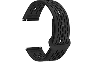 WOCCI Breathable Hollow Silicone Watch Bands, Comfortable Straps for Men and Women, Quick Release, 18mm 19mm 20mm 21mm 22mm