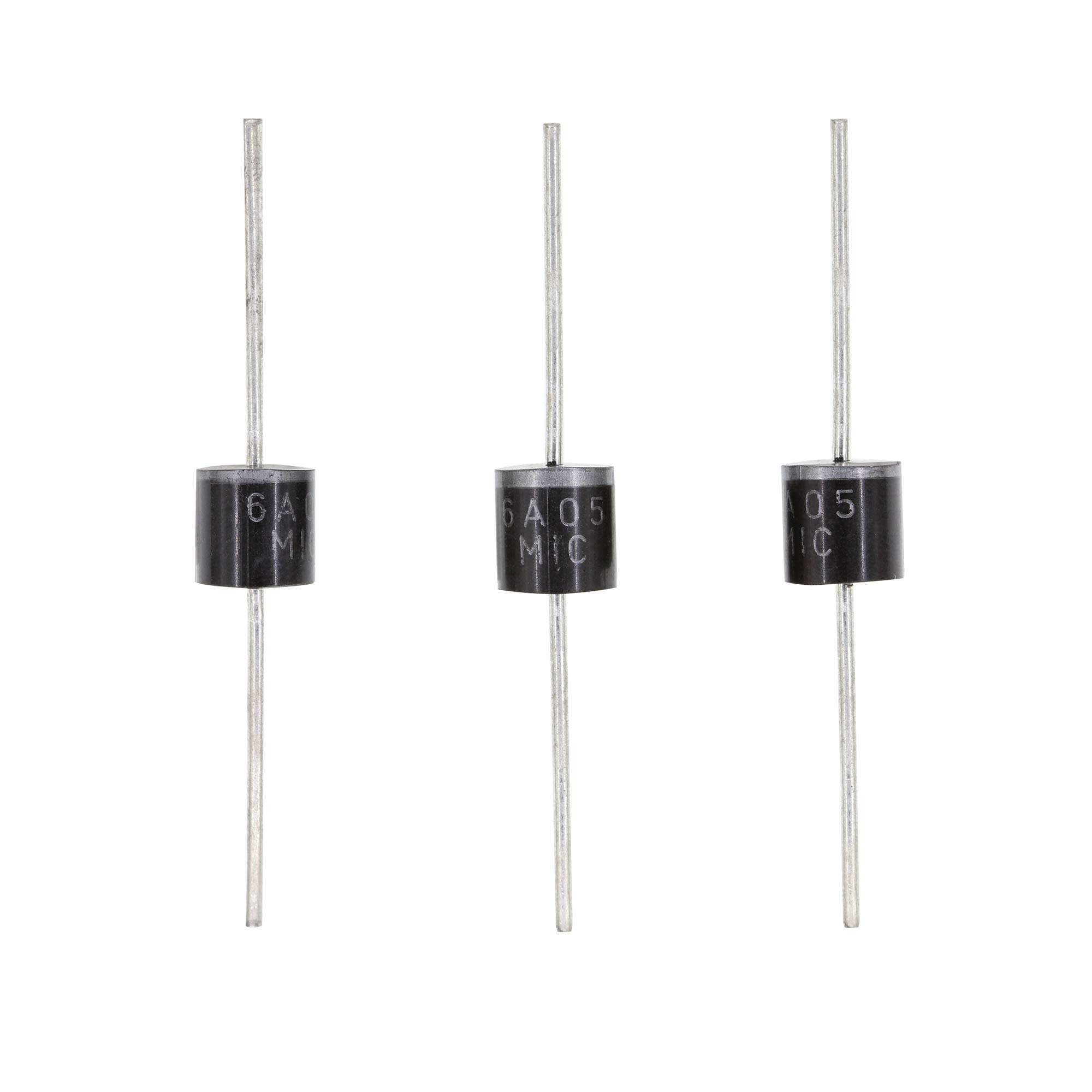 HUABAN 20PCS 6A05 Rectifier Diode 6A 50V R-6 Axial 6 Amp 50 Volt