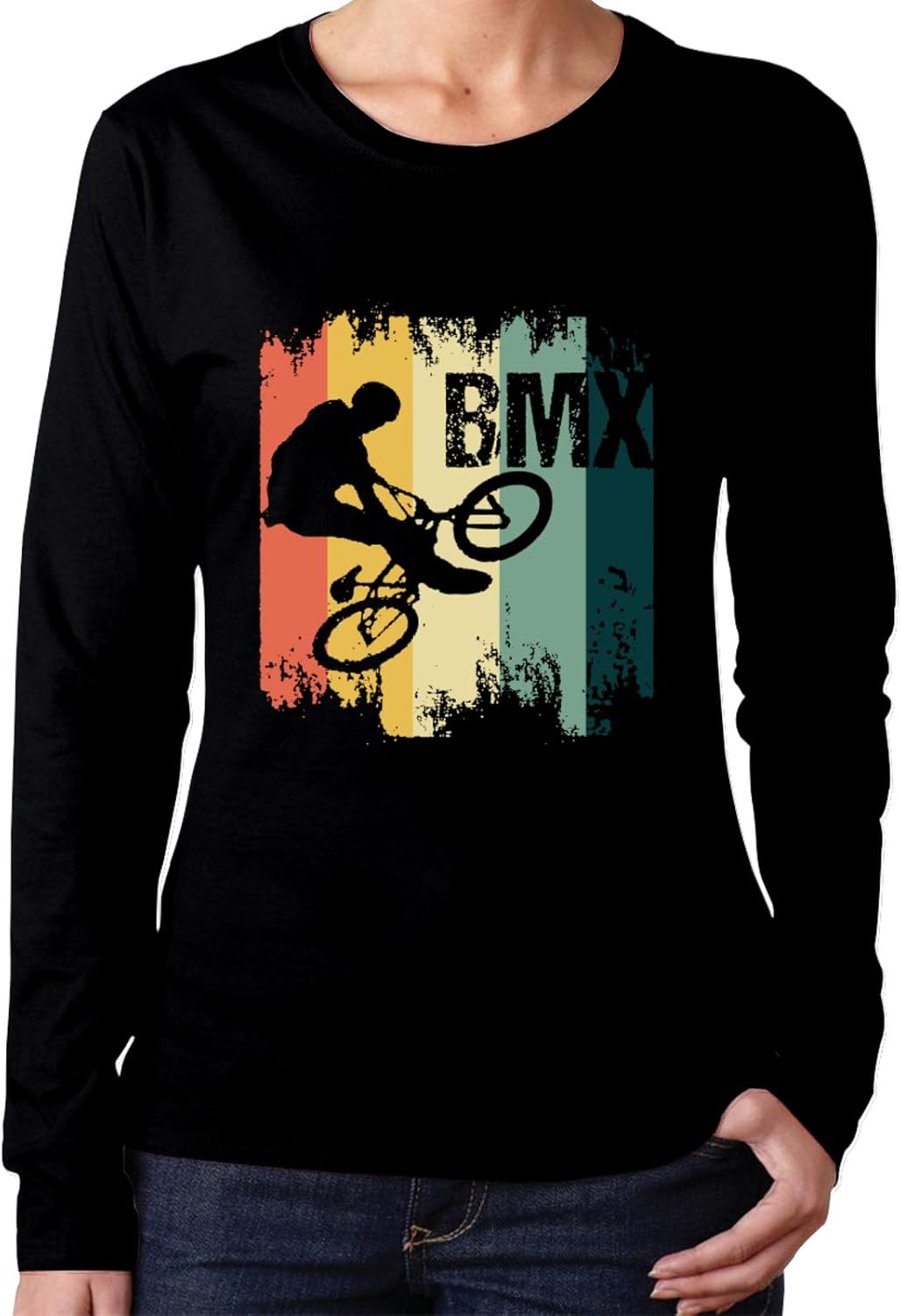 Brendas Retro BMX Bicycle Stunt Cycling BMX Women Cotton Long Sleeve