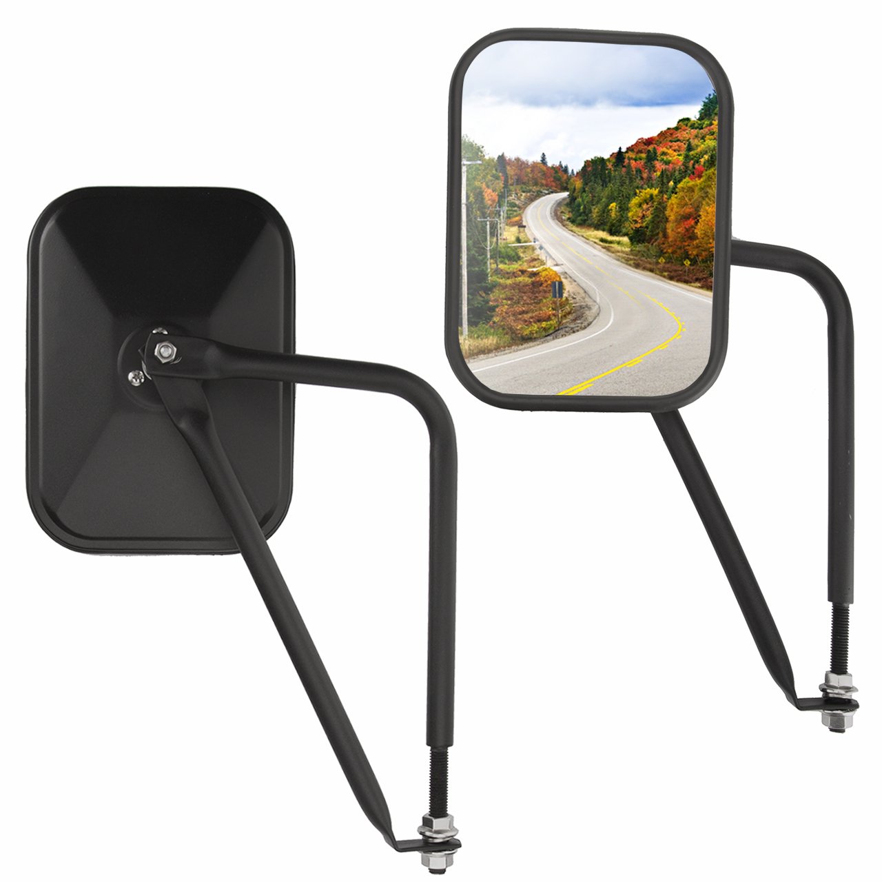 Amazon.com: DEDC Shake-proof Off-Road Rectangular Adventure Mirrors