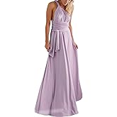 Women Transformer Hi Low Evening Long Prom Dress Halter Convertible Multi Way Spaghetti Strap Wedding Cocktail Maxi Gown