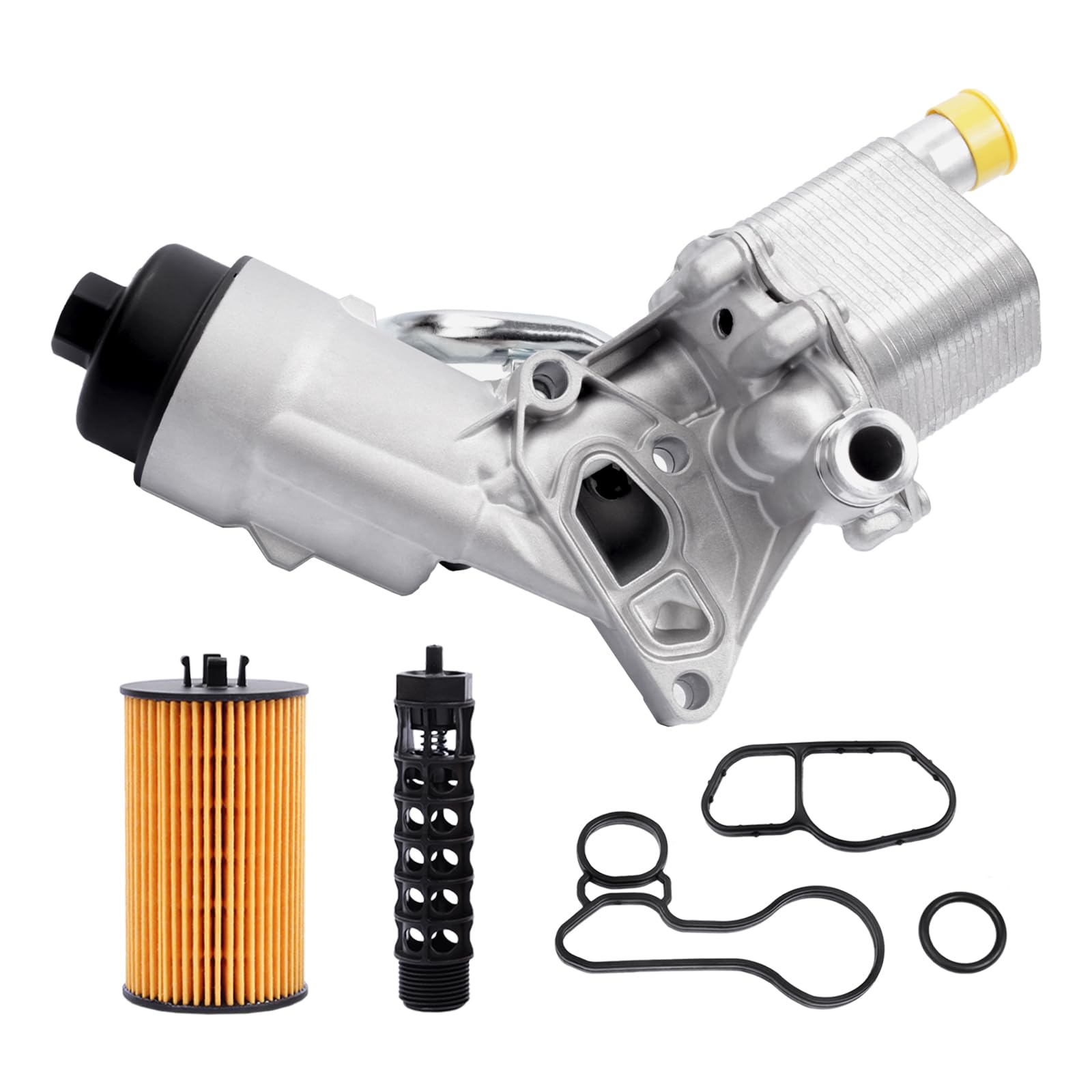 Sonic Oil Qagea Oil Cooler & Filter Housing Adapter For Chevy Cruze/Sonic/ Trax, Buick Encore 1.4L | Aluminum Alloy, 3-Year Warranty Engine Oil Cooler