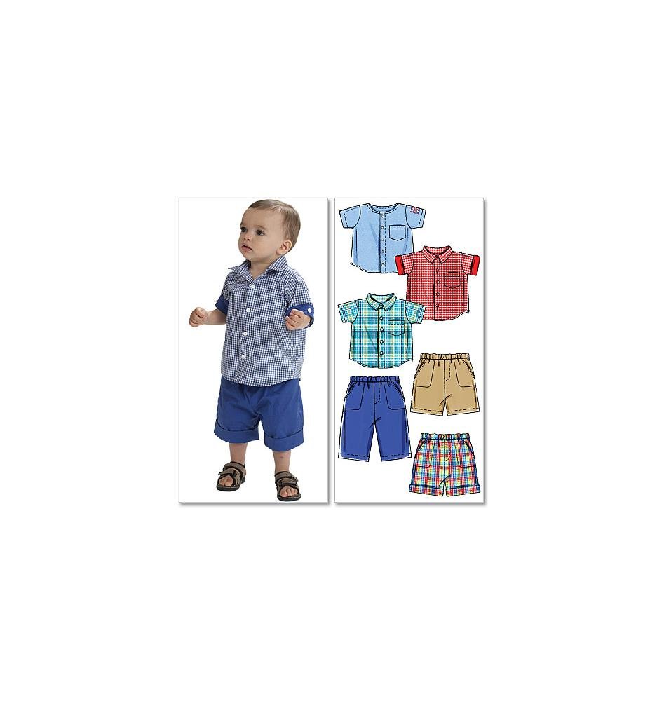 McCall's Patterns M6016 Infants' Shirts, Shorts and Pants, Pack of 1, White
