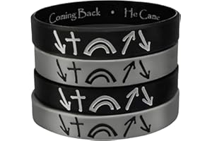 CAPTIVAMKT (4-pack) Christian Inspirational Bracelet Wristbands, Religious Easter Gifts for Men, Women, Teens - Reversible Bible Bracelets - John 3:16, Gospel Message, Gifts for Churches