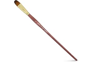 Quality Artist Paintbrush Filbert Size 10. Acrylic Oil Watercolor & Face Paint. Long Handle Replacement Paint Brush