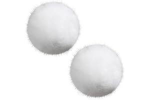 JiaDuo Big Women Costume Shoe Ball Clips 2PC Fluffy White Pom Poms Halloween Fairy Dress up Accessories