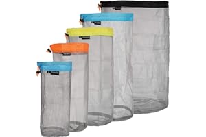 Ultralight Stuff Sacks Nylon Mesh Drawstring Storage Bag for Camping Travel Hiking Outdoor Sports