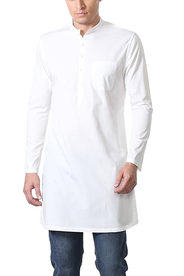 Men's Knee Long Cotton Kurta
