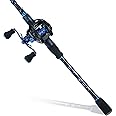 Sougayilang Fishing Rod and Reel Combo, Telescopic Casting Rod Baitcasting Reel with Carrier Bag Baitcaster Combo for Freshwater Saltwater