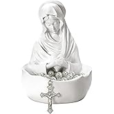 UASIMONSEN Our Lady of Grace Virgin Mary Statue,Keepsake Rosary Holder,5" Virgin Mary Rosary Holder,Blessed Mother Statues, Resin Relic, Catholic Gifts for Women Religious Home Decor (1Pc)