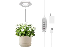 FOXGARDEN® Grow Light, Full Spectrum LED Plant Light for Indoor Plants, Growing Lamp with Auto On/Off Timer 4/8/12H, 4 Dimmable Brightness, Height Adjustable, Ideal for Small Plants