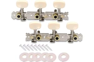 Acoustic Guitar Tuning Pegs Machine Heads Tuning Keys Tuners Double Hole 3L 3R Chrome.