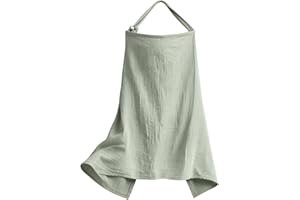 Nursing Cover for Breastfeeding 100% Cotton Muslin Breast Feeding Cover Up Soft Breathable Privacy Nursing Scarf with Arch Ad