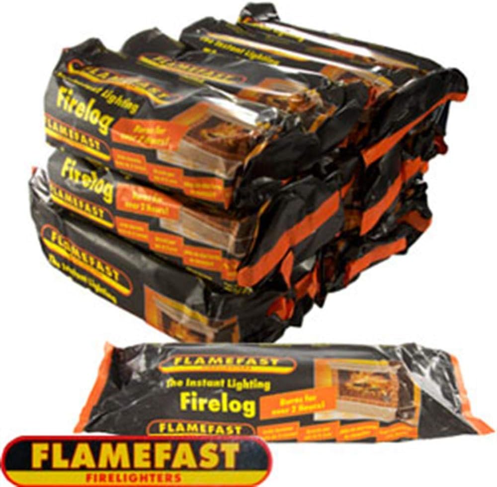 6 X Flamefast Instant Light Smokeless Fire Logs by Trade