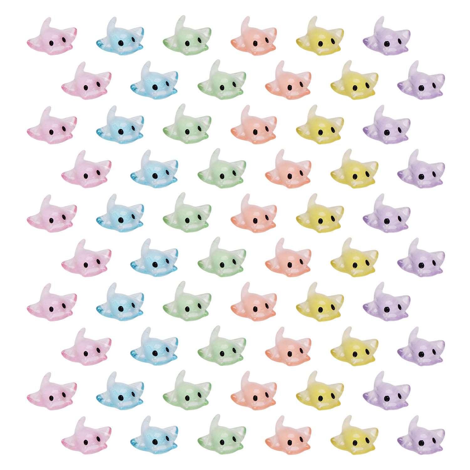 30pcs Miniature Stingray Figures - Realistic Resin Mini Stingray Sea Animal Figurines for Micro Landscape Decoration & Cake Topper