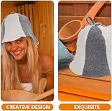 MAGICLULU 2-Pack Sauna Hat Wool Felt Unisex Heat Protective Cap view 8