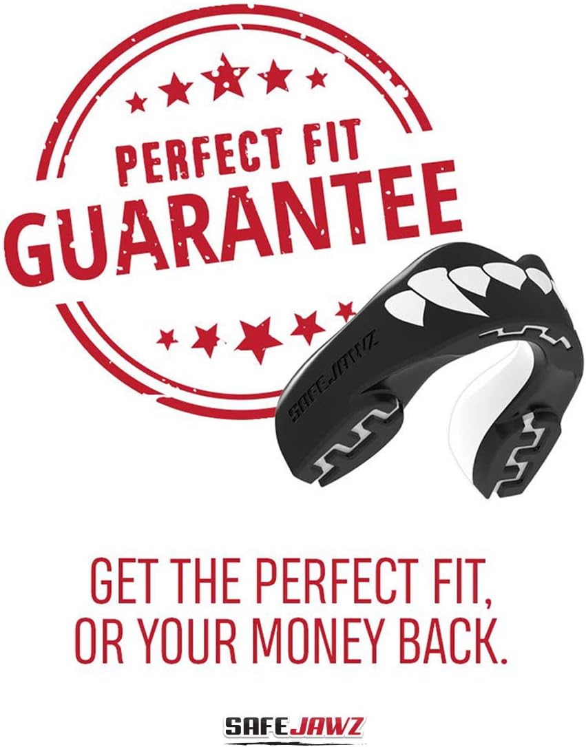 SAFEJAWZ Mouthguard Slim Fit, Adults and Junior Mouth Guard with Case for Boxing, Basketball, Lacrosse, Football, MMA, Martial Arts, Hockey and All Contact Sports: Sports & Outdoors