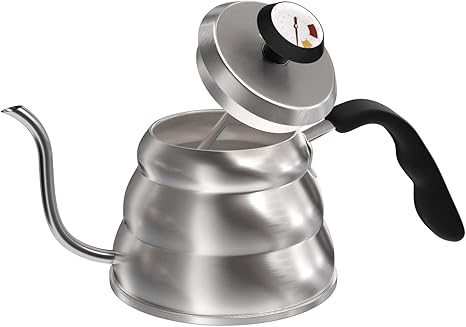 Amazon Co Jp Sandooドリップケトル 1 0ml Miniコーヒーポット 細口ハンドパンチポット 温度計が付 Ih0v 100v対応 全ての熱源に対応 ステンレスケトル Ke1211 ホーム キッチン