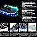 -MEJC- Unisex LED shoes Light up Knit Fashion Sneaker (US 5Y | Women 6 | EU 36, White)