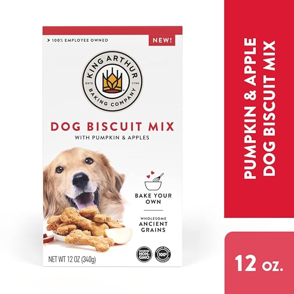 KING ARTHUR DOG BISCUIT MIX, PUMPKIN & APPLE, HOMEMADE DOG TREATS, 12OZ