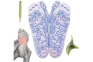 YUHENGCT Acupressure Reflexology Socks with Trigger Point Massage Tool, Feet Acupuncture,Foot Pain Relief Remedy for Foot Mas